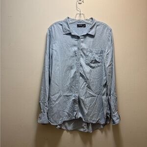 a.n.a Light Blue Casual Button Down Shirt